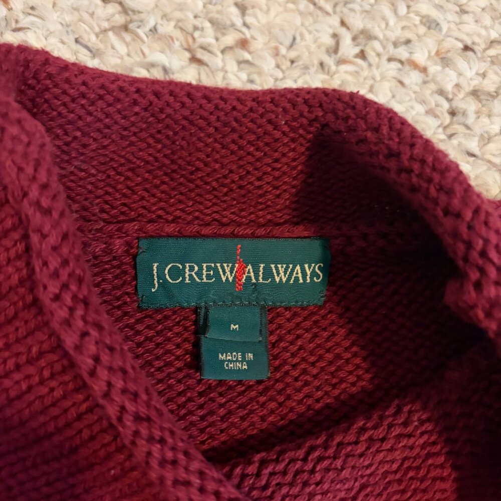 J.Crew Classic Burgundy Sweater Size M - Picture 4 of 4